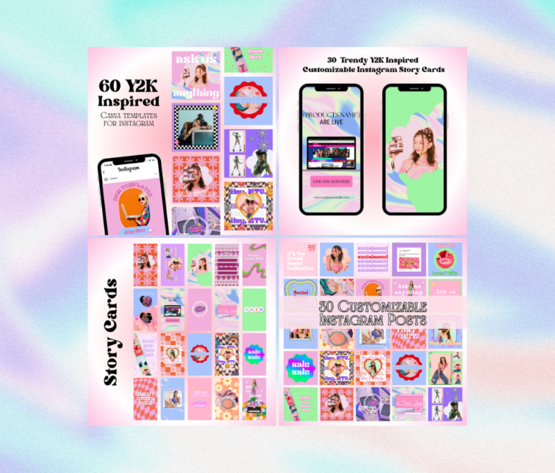 Social Sweet Y2KK Instagram Templates